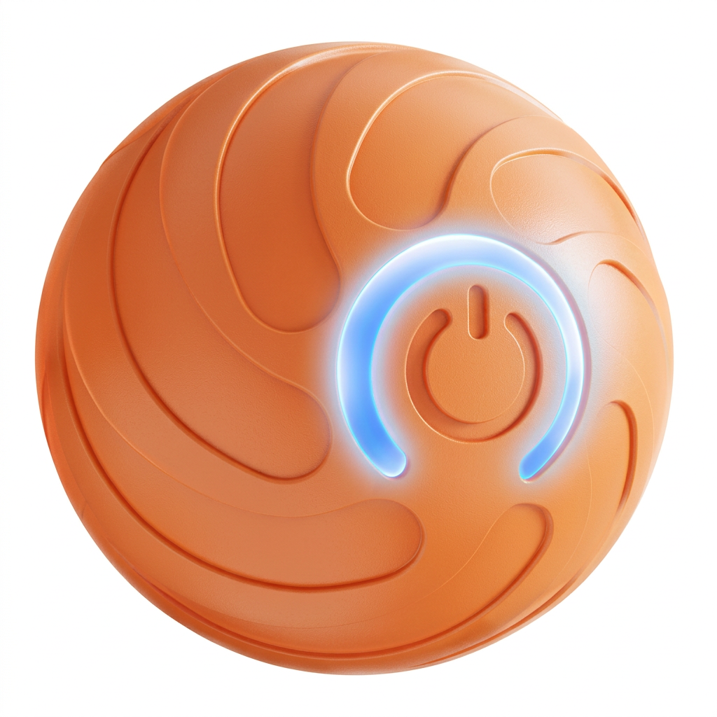 Jump Ball orange taille L, balle interactive rechargeable